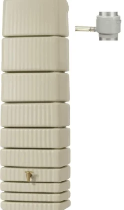 GARANTIA Kit Récupérateur d'Eau Cuve Murale 650 L Slim Sable