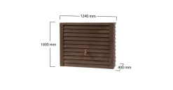 GARANTIA Kit Récupérateur d'Eau 350 L Woody Aspect Bois Foncé