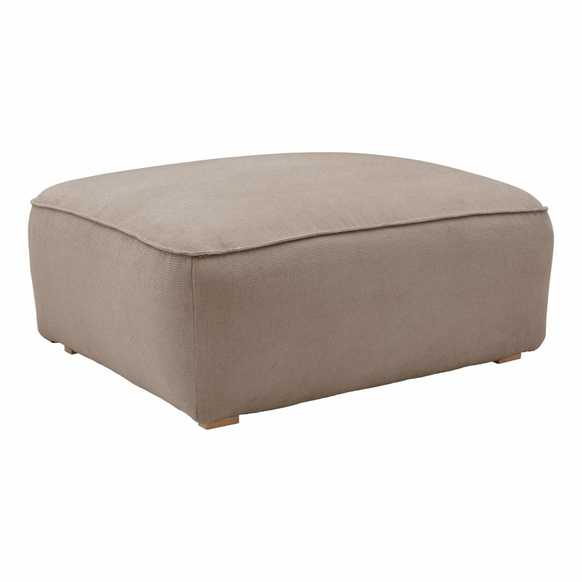 Grand pouf tissu Otis - Beige