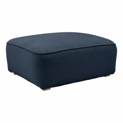 Grand pouf tissu Otis - Bleu Marine
