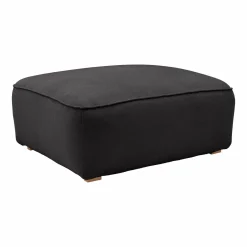 Grand pouf tissu Otis - Carbone