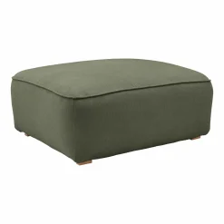 Grand pouf tissu Otis - Vert Kaki