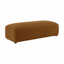 Grand pouf tissu Pavel - Moutarde