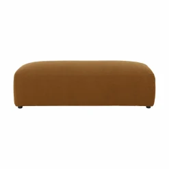 Grand pouf tissu Pavel - Moutarde