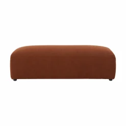 Grand pouf tissu Pavel - Rouille