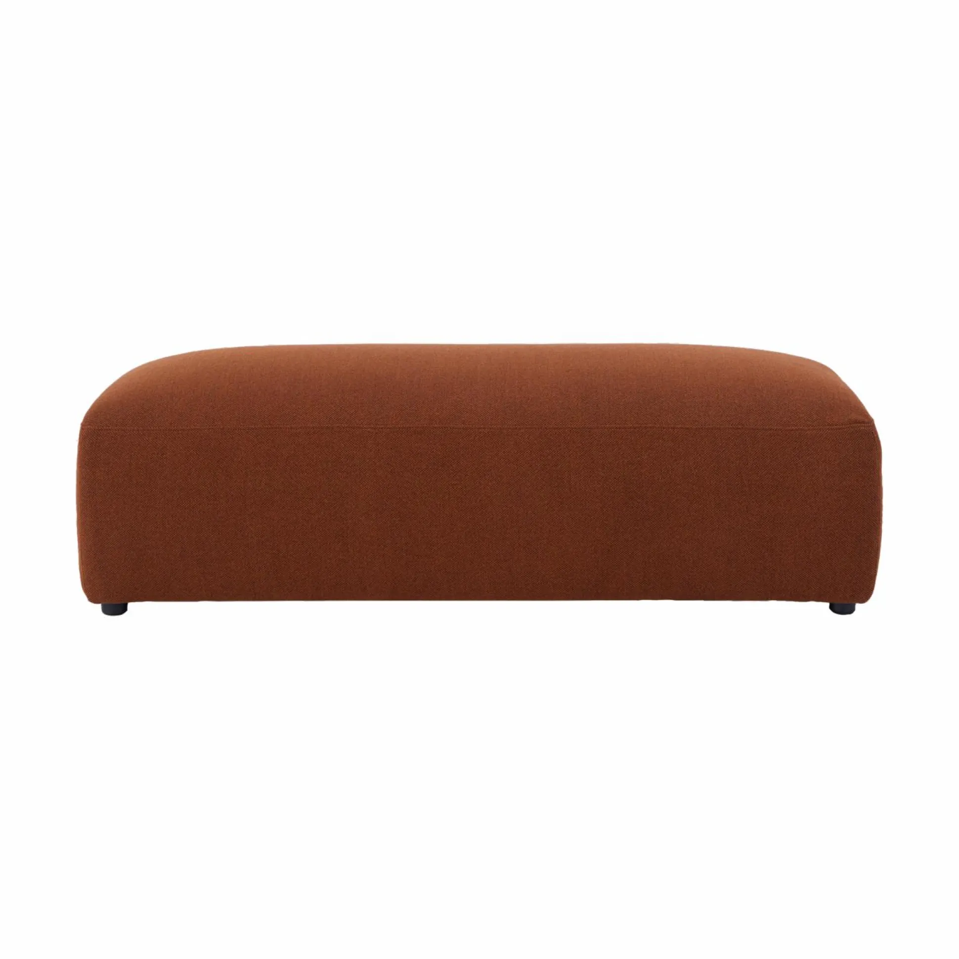 Grand pouf tissu Pavel - Rouille