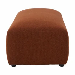 Grand pouf tissu Pavel - Rouille