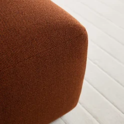 Grand pouf tissu Pavel - Rouille