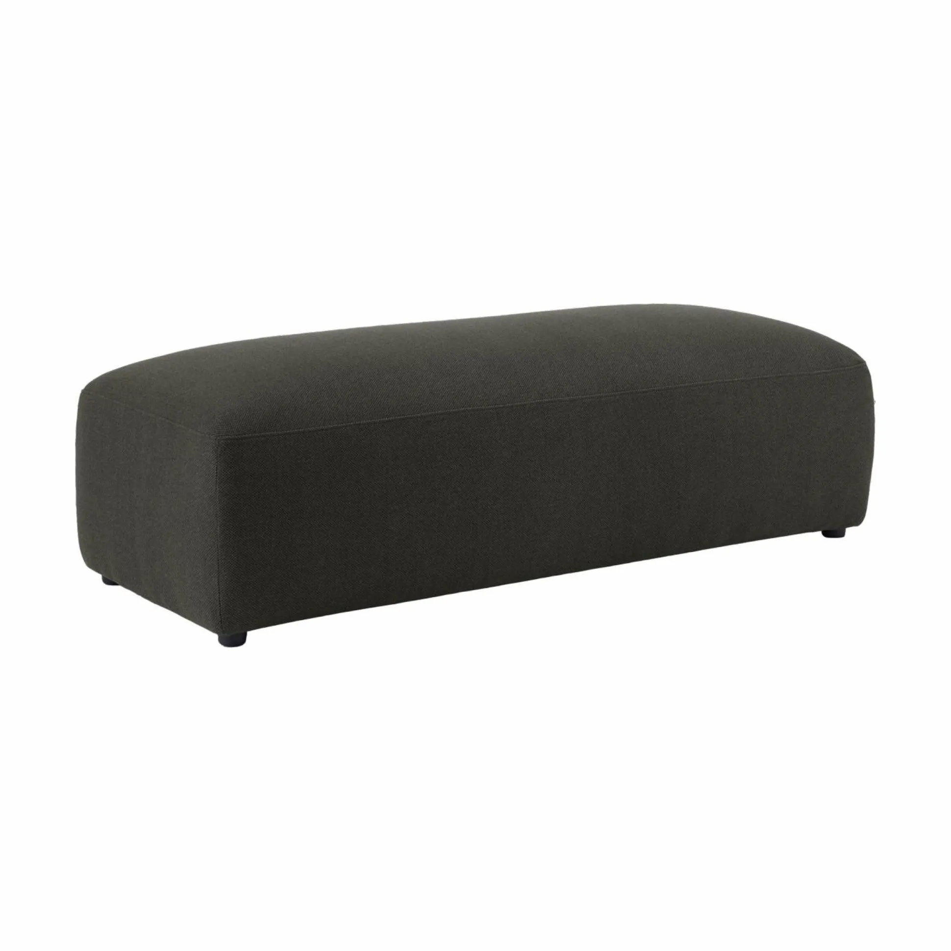 Grand pouf tissu Pavel - Vert Foncé