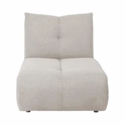 Grande chauffeuse et méridienne tissu Benny - Naturel - 1,5 place