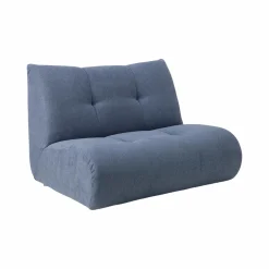 Grande chauffeuse pour canapé modulable tissu Benny - Bleu - 1,5 place