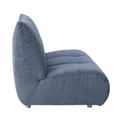 Grande chauffeuse pour canapé modulable tissu Benny - Bleu - 1,5 place