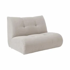 Grande chauffeuse pour canapé modulable tissu Benny - Naturel - 1,5 place