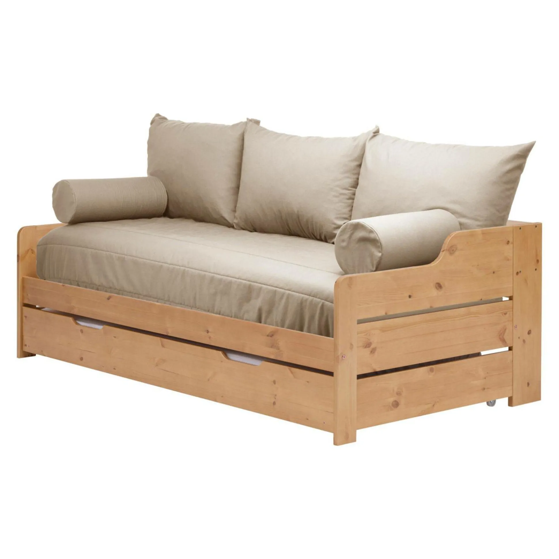 Habillage lit gigogne recyclé Heva - Lin