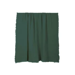 HAOMY Plaid double voile de coton Vanly - Pigeon - 130 x 180 cm