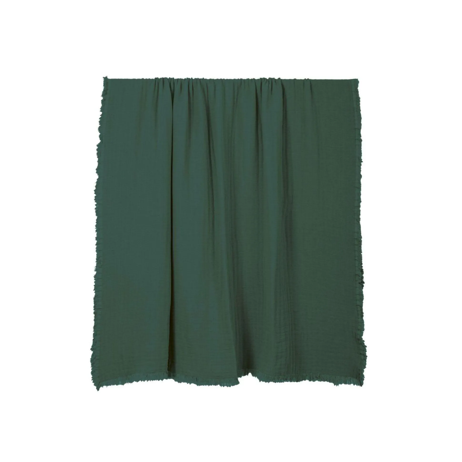 HAOMY Plaid double voile de coton Vanly - Pigeon - 130 x 180 cm