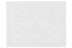 HAOMY Tapis de bain coton Hammam - Blanc - 60 x 80 cm