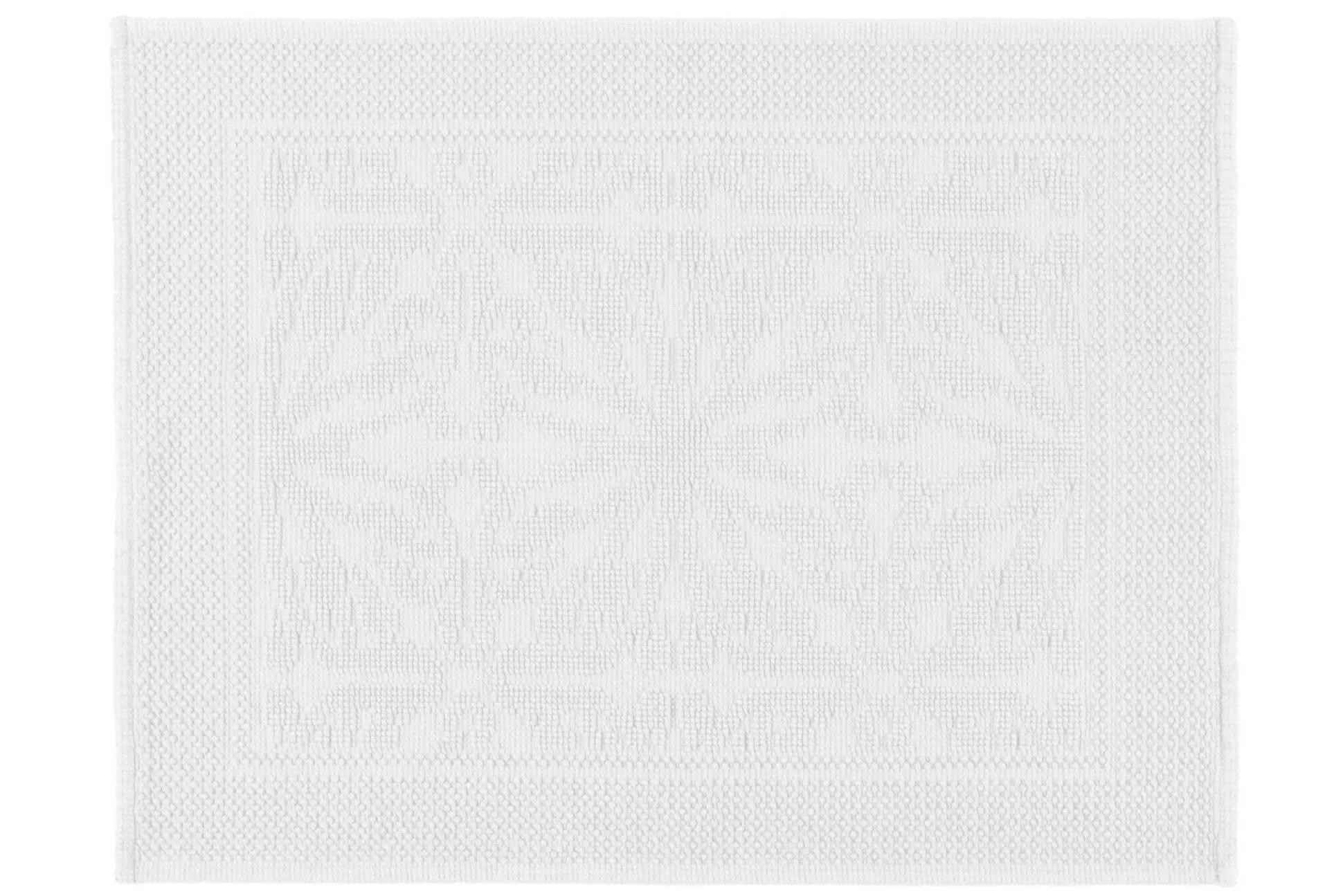 HAOMY Tapis de bain coton Hammam - Blanc - 60 x 80 cm