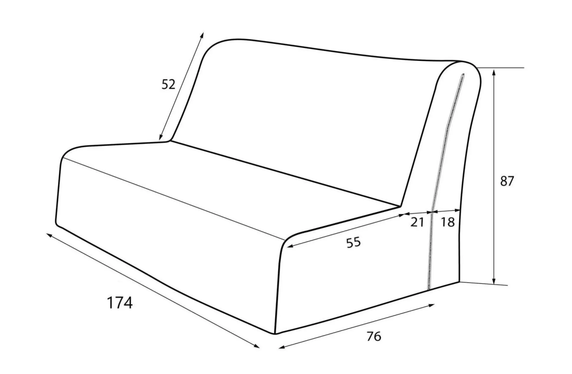 Housse de BZ Carlos - Céladon - 160 x 200 cm