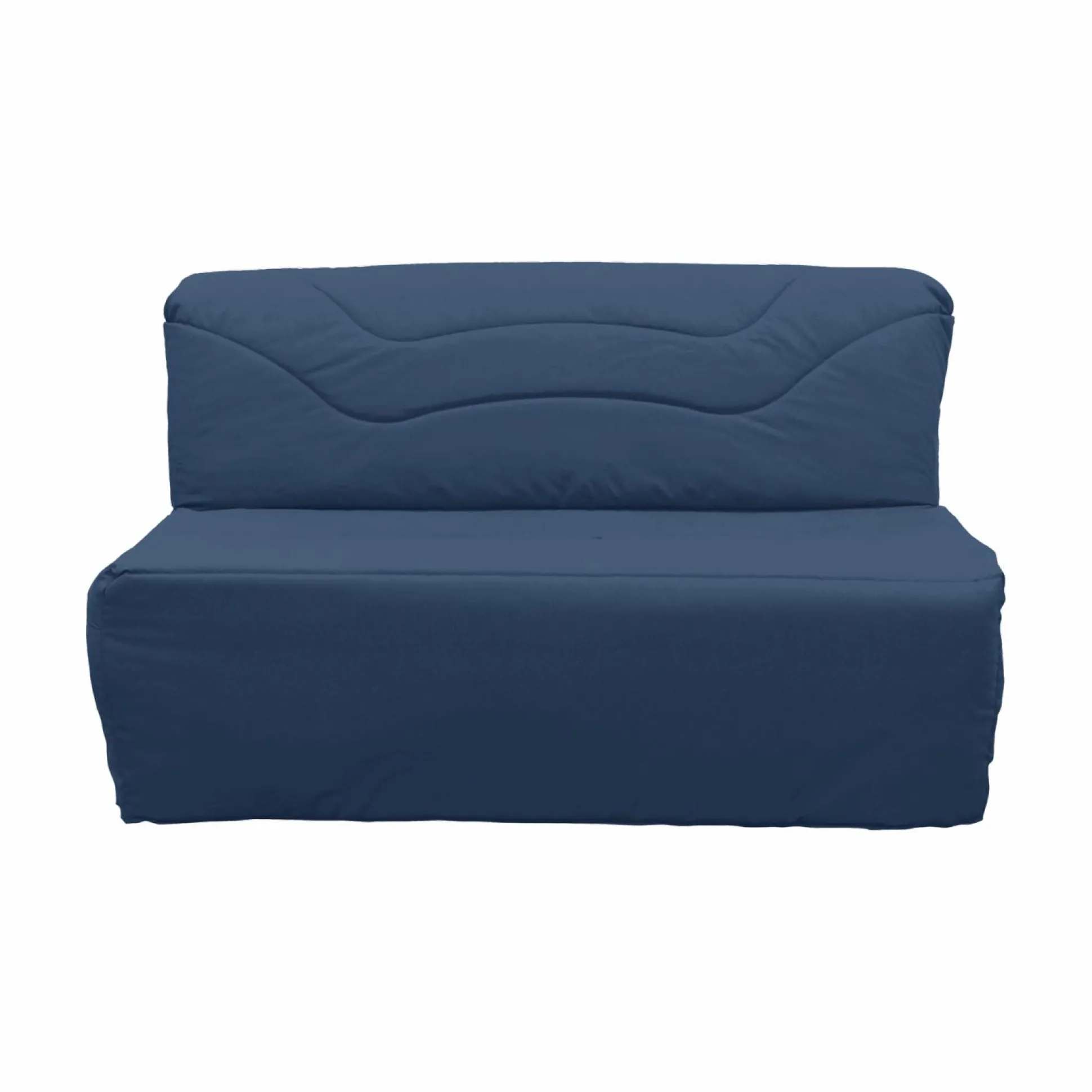 Housse de BZ recyclée Heva - Bleu Minéral - 140 x 190 cm