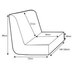 Housse de BZ recyclée Heva - Tomette - 140 x 190 cm