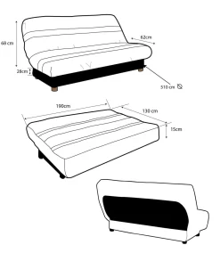 Housse de clic-clac Heva - Vert Fougère