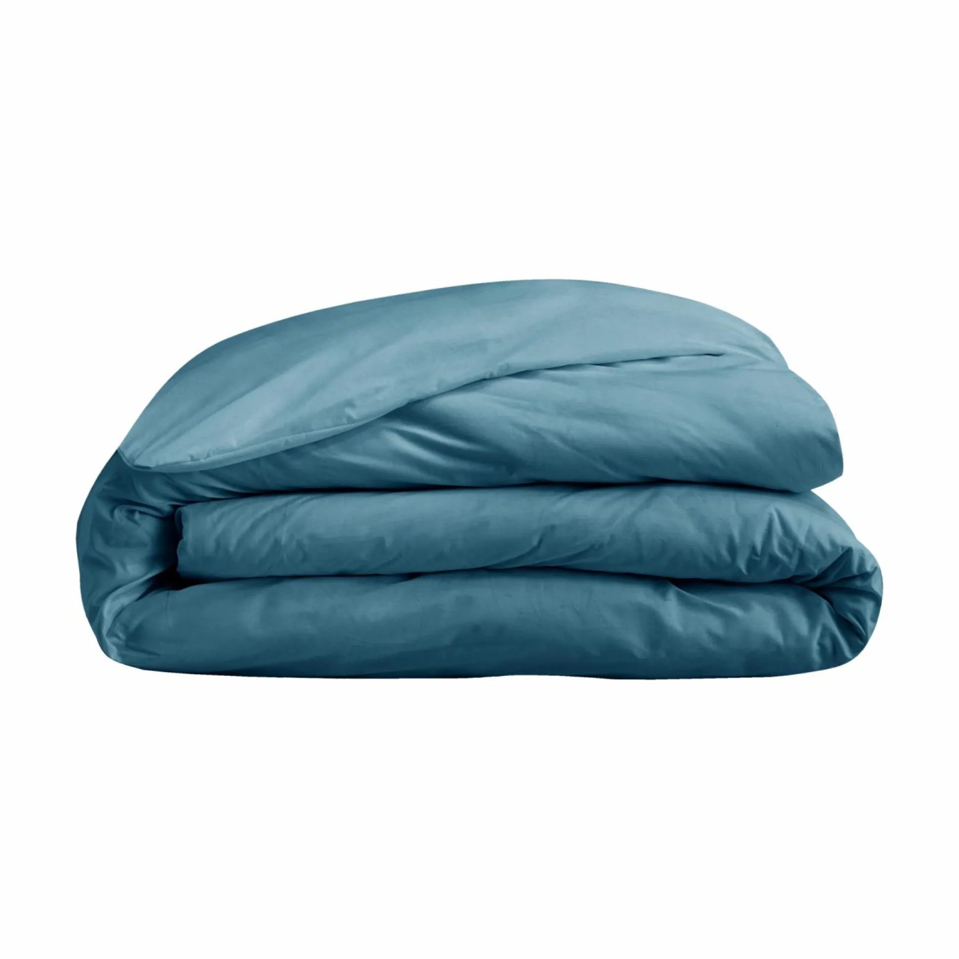 Housse de couette coton bio Fil & Sens - Bleu Minéral - 140 x 200 cm