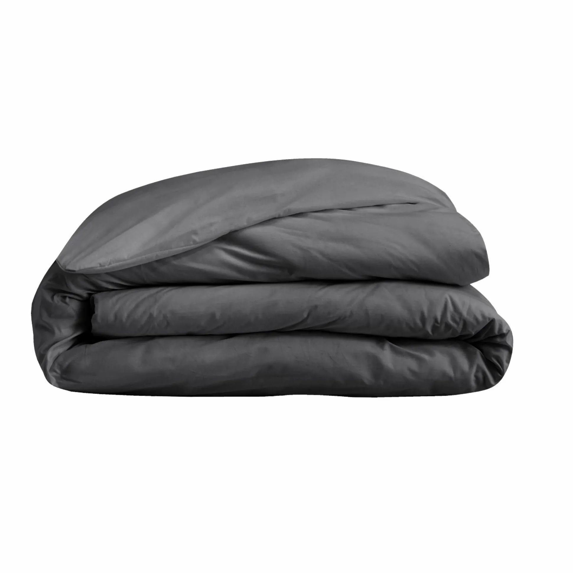 Housse de couette coton bio Fil & Sens - Anthracite - 140 x 200 cm