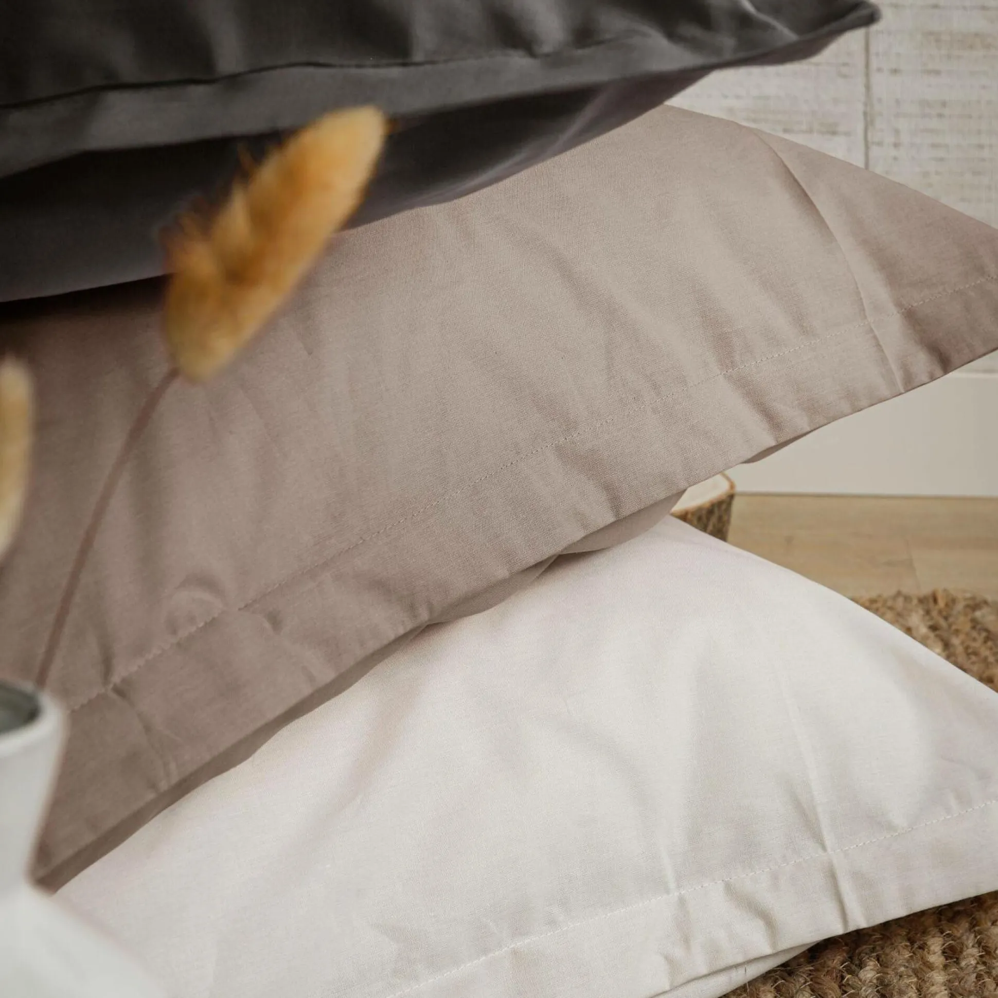 Housse de couette coton bio Fil & Sens - Taupe - 200 x 200 cm