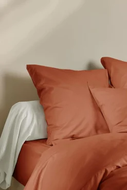 Housse de couette coton lin Valentine - Terracotta - 140 x 200 cm