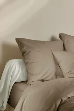 Housse de couette coton lin Valentine - Taupe - 140 x 200 cm