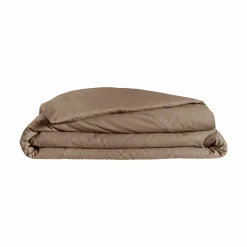 Housse de couette coton lin Valentine - Taupe - 140 x 200 cm