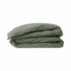 Housse de couette percale bio Elise - Lichen Vert - 140 x 200 cm