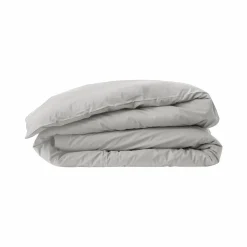 Housse de couette percale bio Elise - Galet - 140 x 200 cm