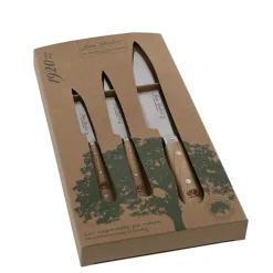 JEAN DUBOST Coffret de 3 couteaux de cuisine manche chêne