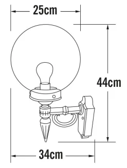 KONSTSMIDE Applique Murale Orion en Aluminium - Noir