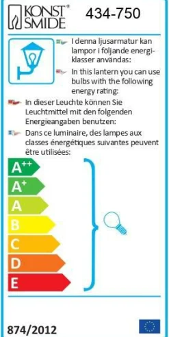 KONSTSMIDE Applique Murale Benu Montante en Aluminium