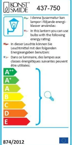 KONSTSMIDE Lampadaire Benu en Aluminium