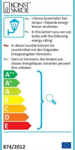KONSTSMIDE Lampadaire Heimdal en Aluminium