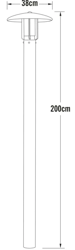 KONSTSMIDE Lampadaire Heimdal en Aluminium