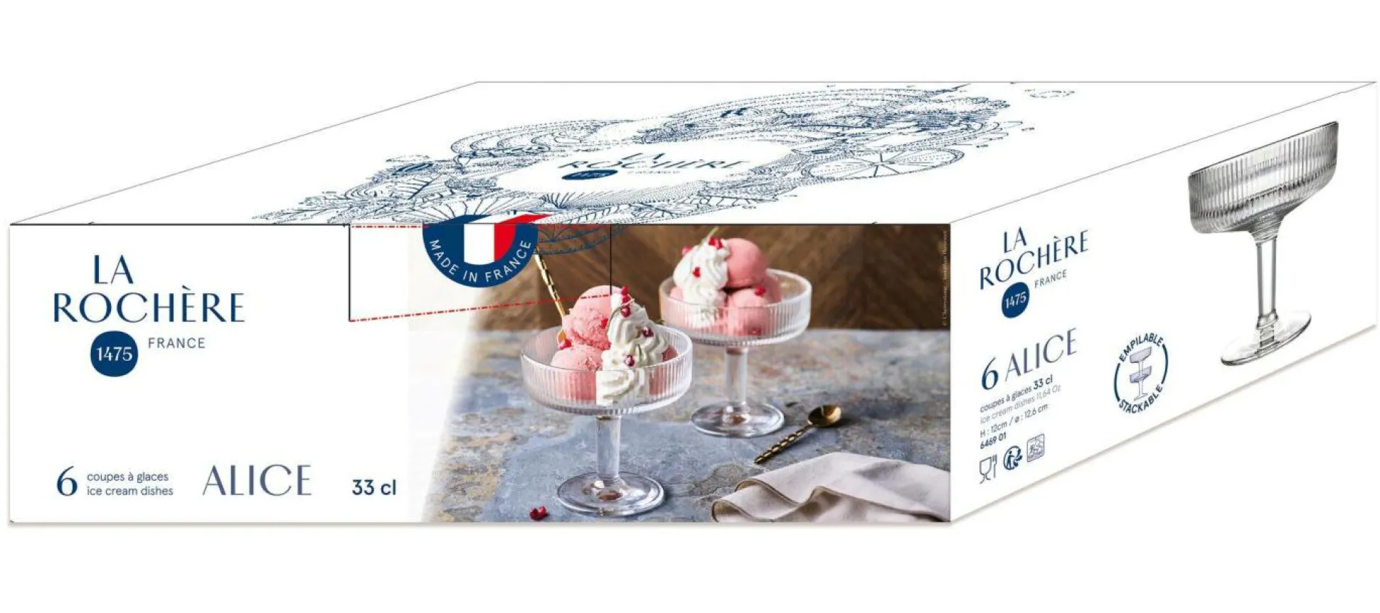 LA ROCHERE Lot de 6 Coupes Alice