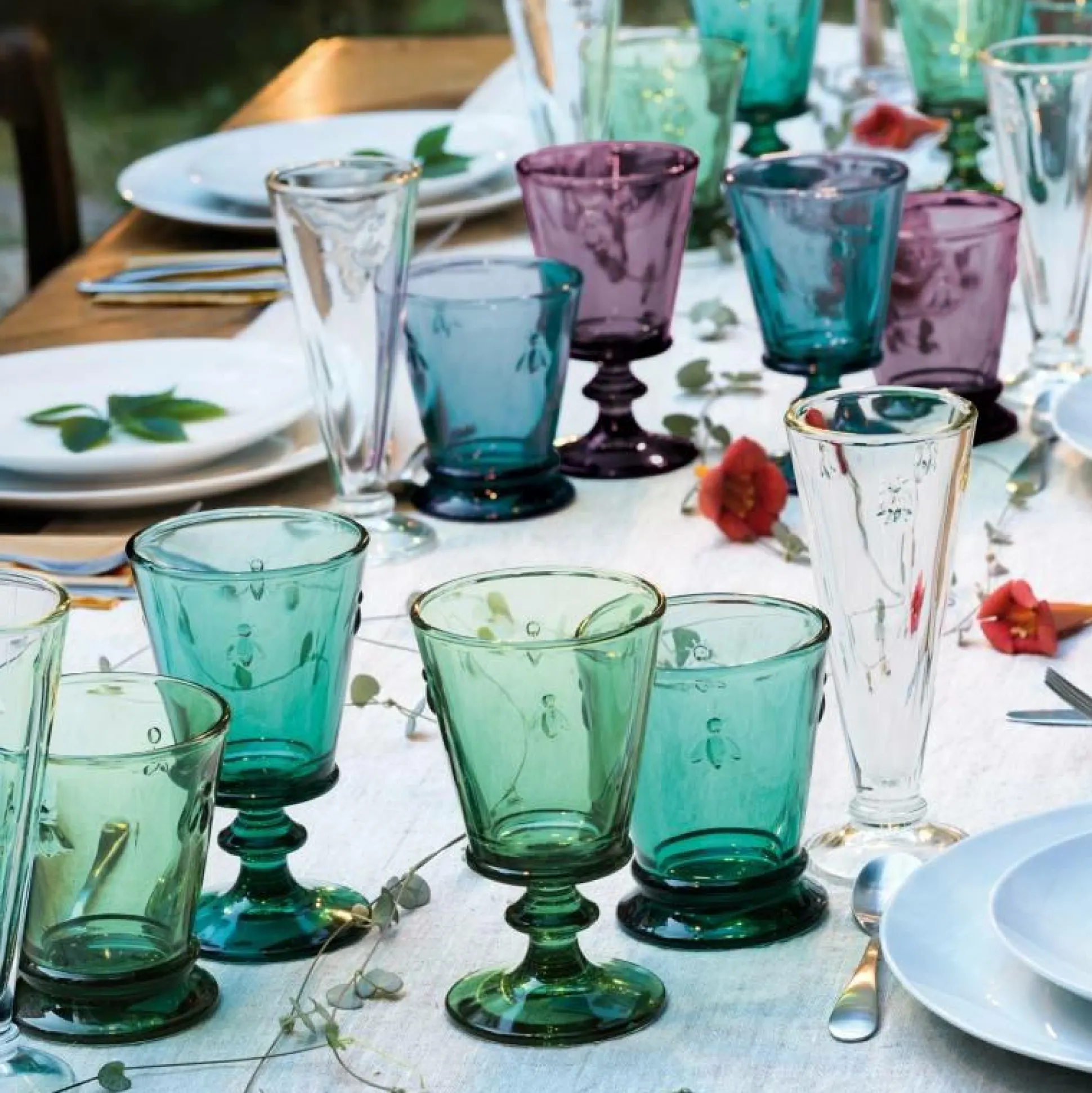 LA ROCHERE Lot de 6 Verres à vin olive Abeille