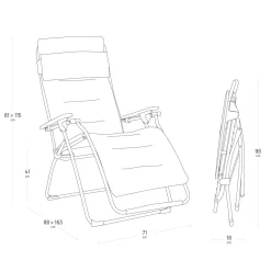LAFUMA Fauteuil Relax Pliant Futura BeComfort® - Argent