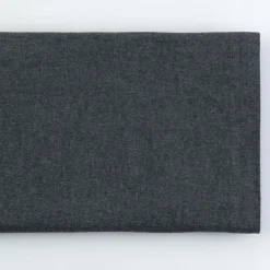 LASA HOME Drap plat coton flanelle Livia - Graphite - 240 x 300 cm