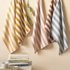 LASA HOME Essuie-main coton Luis - Olive - 50 x 50 cm