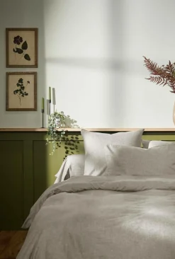 LASA HOME Housse de couette coton flanelle Livia - Lin - 240 x 220 cm