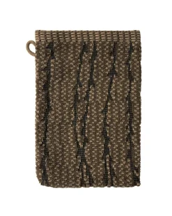 LASA HOME Lot de 2 gants de toilette coton Léonardo - Marron