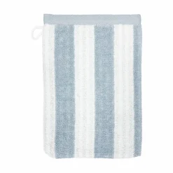 LASA HOME Lot de 2 gants de toilette coton Lucia - Bleu