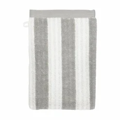LASA HOME Lot de 2 gants de toilette coton Lucia - Gris