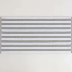 LASA HOME Serviette de bain coton recyclé Lucia - Gris - 100 x 150 cm